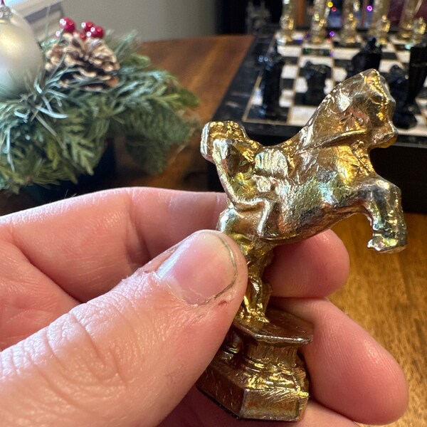 Metal Greek Roma Knight Chess Set With Chess Board Chevalier Chess Set ...