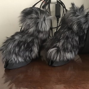 Creature Feet Unisex Faux Fur Feathered Custom Cloven Hooves | Etsy