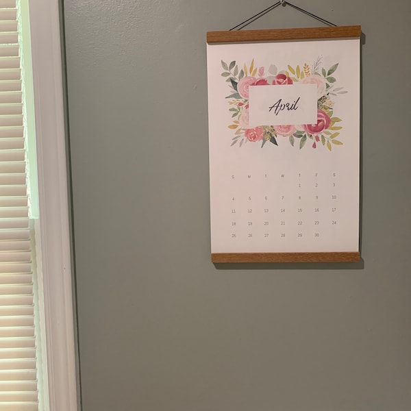 Boho Aesthetic Calendar for Wall, Boho Calendar 2025 2026, Elegant