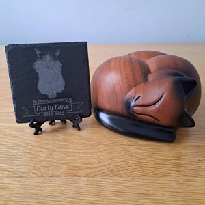 Cat Memorial Plaque, Customised For Pet, Cat, Dog Slate Stone Cat Grave Marker Photo Name Date Personalised