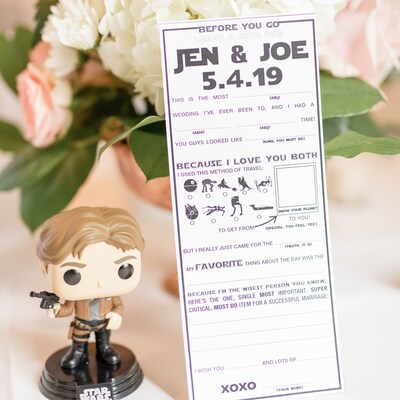 Star Wars Wedding Mad Libs Printables, Marriage Advice Cards, Nerd Wedding, Geek Wedding, Scifi ...