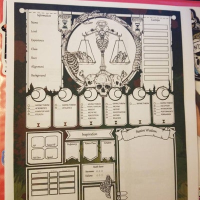 Vampire Dnd 5e Character Sheet Dnd Character Journal - Etsy
