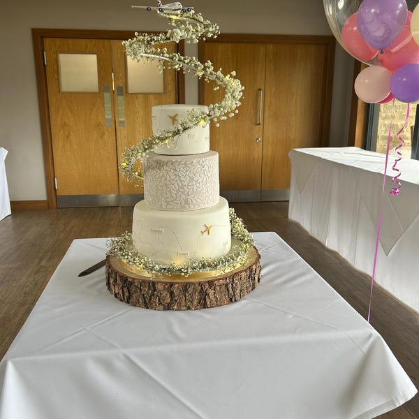 Sustainable Wooden Log Cake Stand, Rustic or Sanded Wedding Cake ...