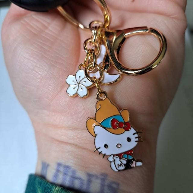 Cowboy Hello Kitty Charm: Rodeo Purse/wallet Accessory - Etsy