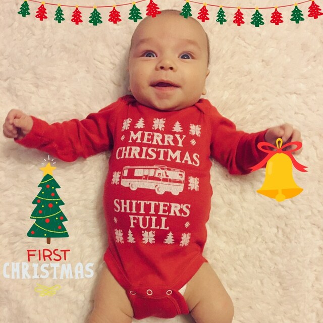 Merry Christmas Shitter s Full Bodysuit. Ugly Christmas Vacation