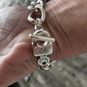 Oversized Thick Chain Womens Padlock Bracelet Chunky Key-lock Cuban ...