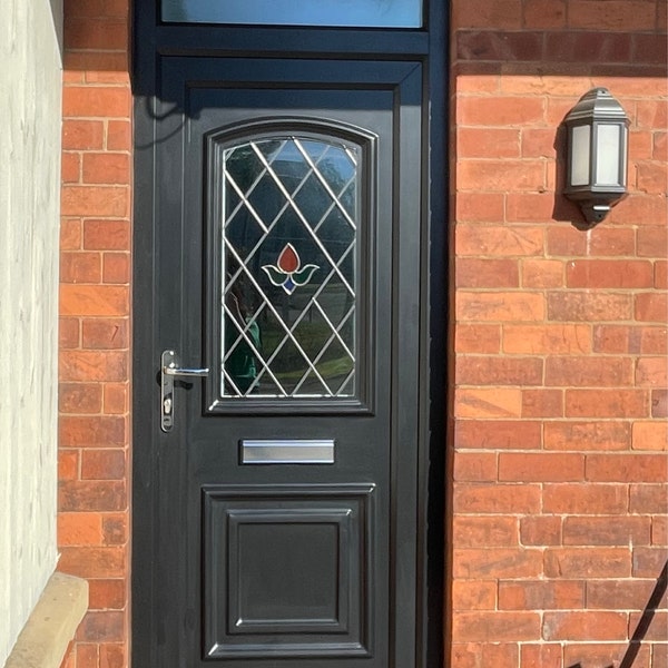 Premium Black Elegant Fanlight Door Number, Black Transom House Number ...