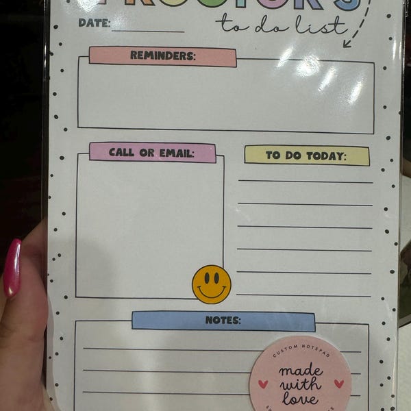 Personalized Teacher to Do List Notepad + Custom Teacher Notepad ...