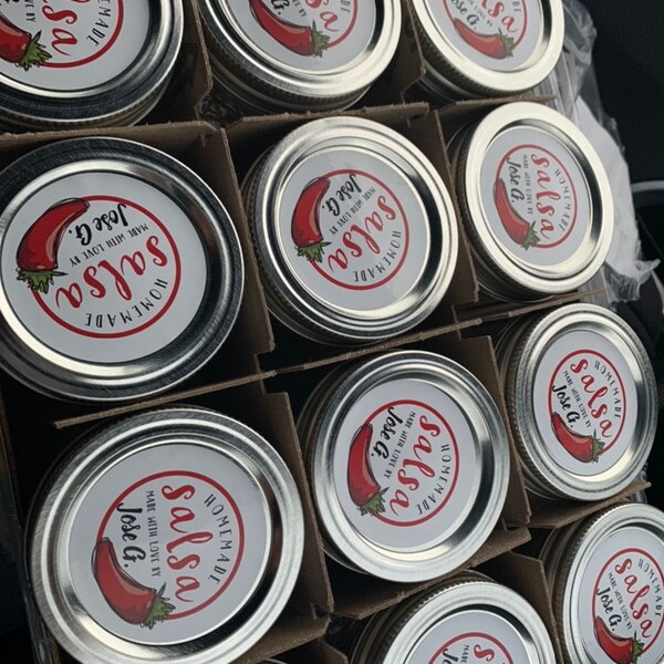 Personalized Salsa Jar Labels: Homemade Canning Stickers - Etsy