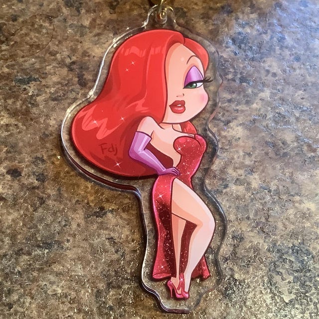 JESSICA RABBIT ペンダントチャーム Keychains Stickers Jessica Rabbit Who Framed Roger Rabbit