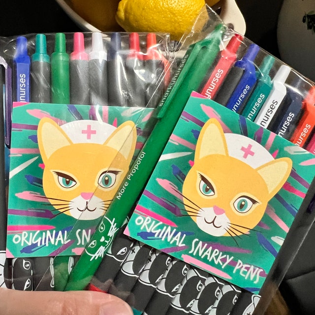 Funny Pens Rn Gifts For Nurses Black Ink Medium Nib Cool - Temu