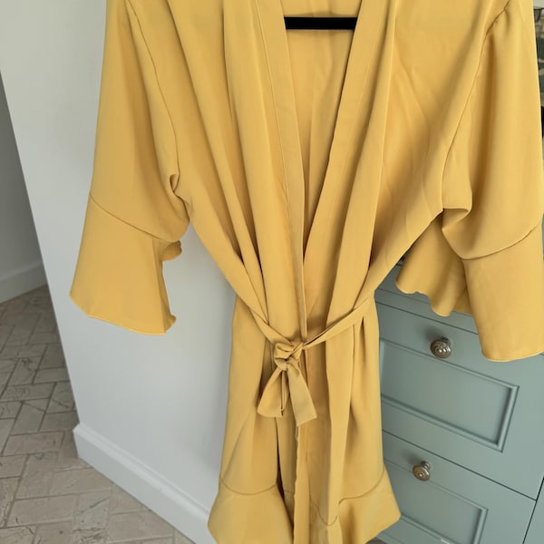 Black Ruffle Lace Bridesmaid Robes,satin Robes,bridal Robes,robe for ...