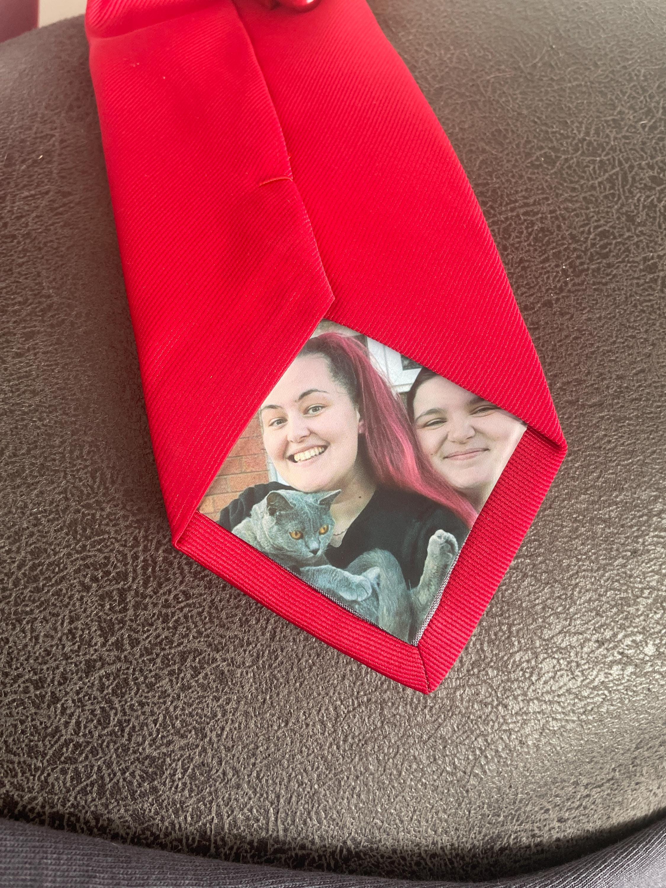 Personalised Photo Tie Label/Dad/Suit Label/Tie Patch/Tie patch/Father of the Bride Groom Gift/Thank You Label/Iron On/Wedding Tie Insert