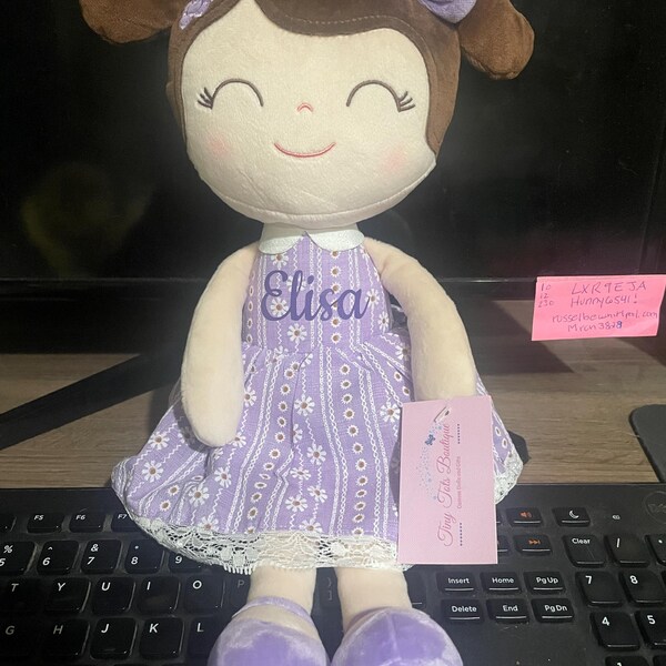 Personalized First Doll, Rag Doll, Custom Rag Doll, Baby Shower Gift ...