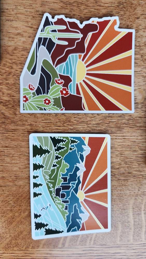 Arizona Car Magnet | Weatherproof State Magnet | Outdoorsy Magnet | Locker Magnet | Fridge Magnet | Lightweight Magnet | 2.75&quot;