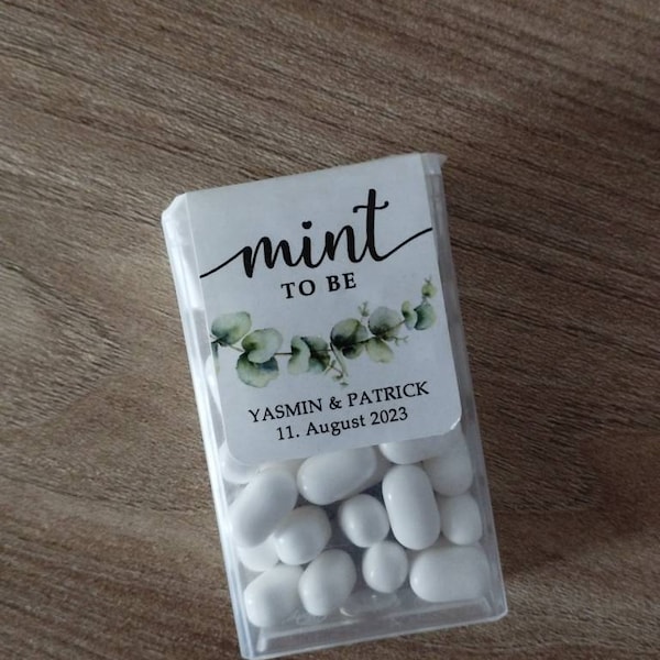 Eucalyptus Personalized Mint to Be • Wedding Favor Stickers • Custom ...