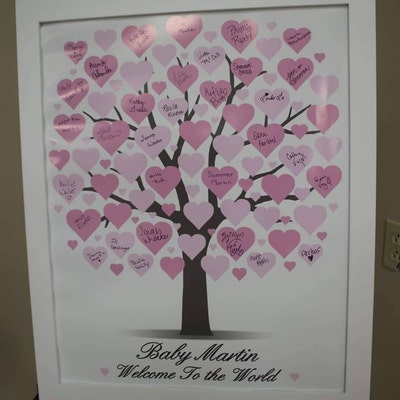 Girl Baby Shower Guest Book Alternative, Babyshower Guestbook Ideas ...