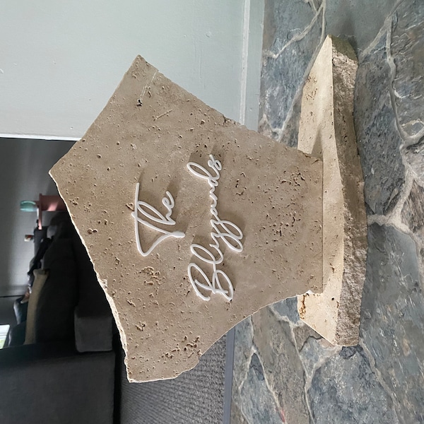 Travertine Stone Table Number Wording | Table Number Wording Only ...