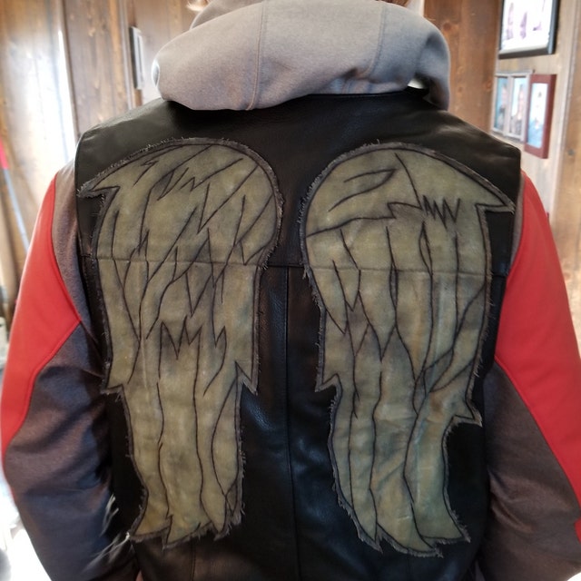 Leather Angel Wing Vest Season 8 - Etsy
