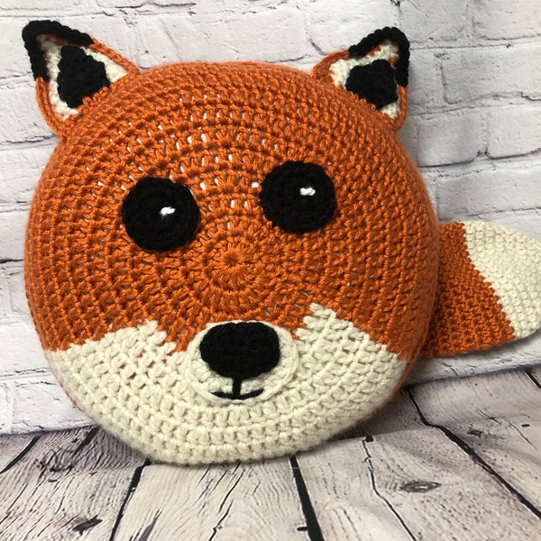 Fox Pillow - Cushion CROCHET PATTERN - Crochet Patterns for Animal ...