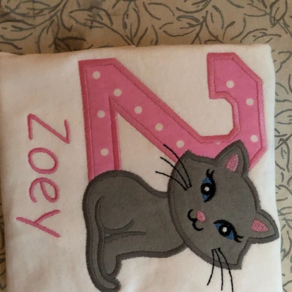 Instant Download Cute Cat Applique Machine Embroidery Design NO:2181 - Etsy