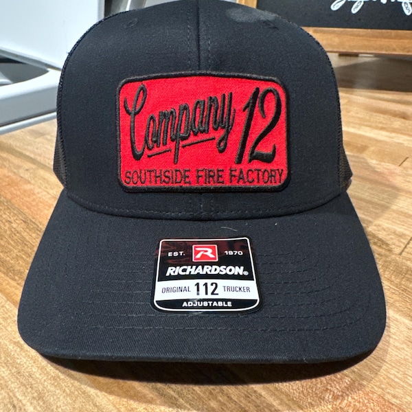 Script Text Fire Hat The Classic Fire Department Hat - Etsy