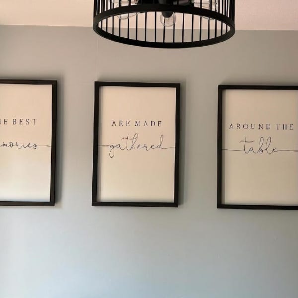 Farmhouse Kitchen Signs Set - Dining Room Wall Decor - Etsy