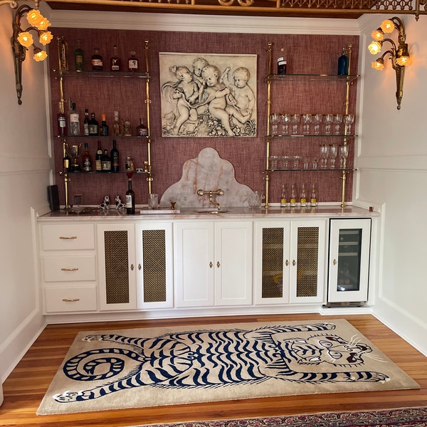 130 Modern Rug/ Arts Rug/ Home Decor Rug/ Salon Rug/handtufted Rug