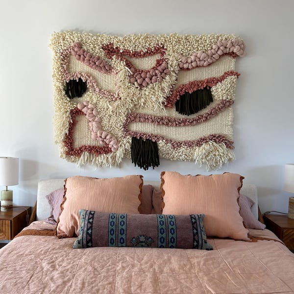 Fresh Look at Textured Macrame Art Tapestry Wall Hanging Modern Contemporary Macramé Sculptural