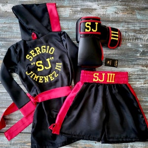 Traje De Boxeo Infantil MSemis Sudadera Con Capucha Y Shorts