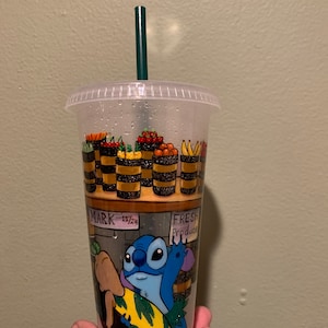 Hand Drawn Starbucks CLEAR Reusable Cups Your Choice of 
