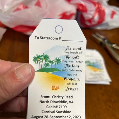 Cruise Gift Exchange Tag Customized - Etsy