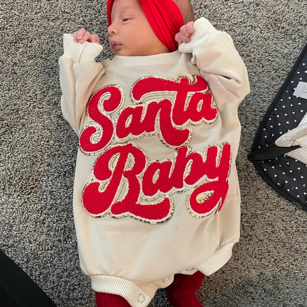 The Baby Who Stole Christmas Romper, Bellbottoms and Headband