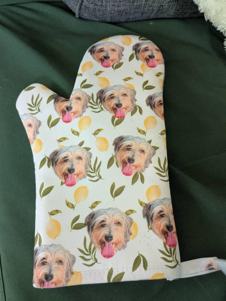 Customized Dog Mitt - Put Your Cute Dog on Custom Oven Mitts, Dog Lovers, Dog GIft, Dog Personalized, Dog Gift Socks, Christmas Gift