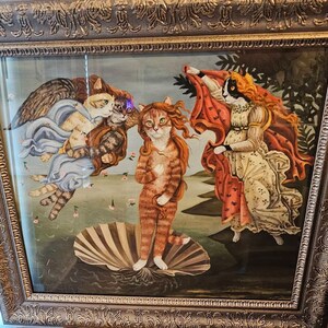 Birth of Venus Kitty Print: Whimsical Renaissance Cat Art - Etsy