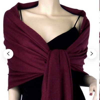 burgundy wrap shawl