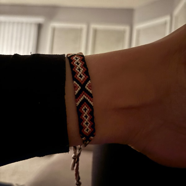 CUSTOM MADE Aztec Friendship Bracelet, Aztec/tribal Pattern, Woven ...