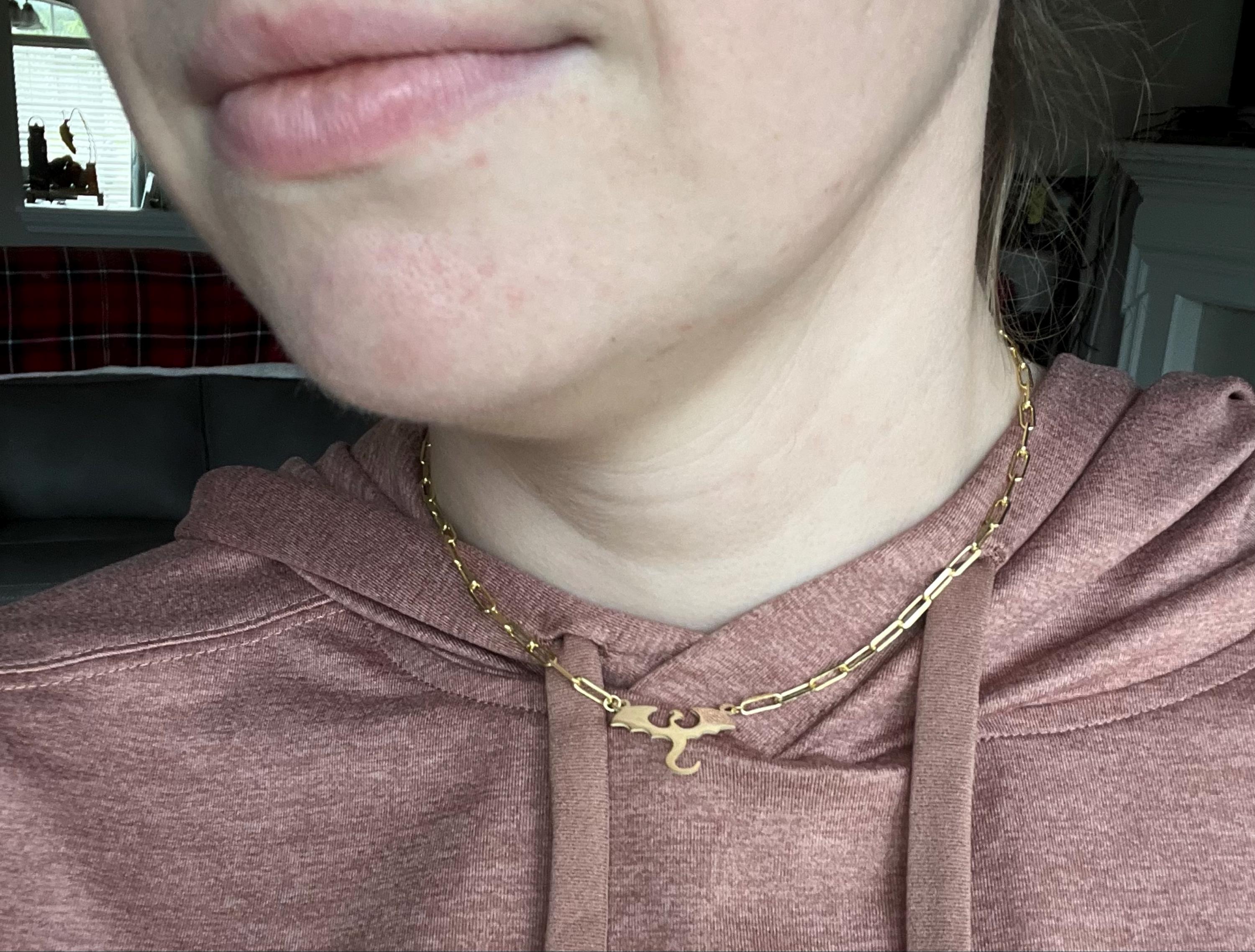 925 Silver Dragon Necklace, Fantasy Dragon Jewelry, Gold Dragon Pendant, Goth Necklace, Medieval Jewelry, Everyday Necklace