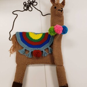 crochet llama purse