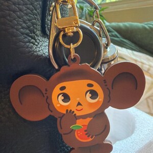 Cheburashka Wooden Keychain Double Sided - Etsy