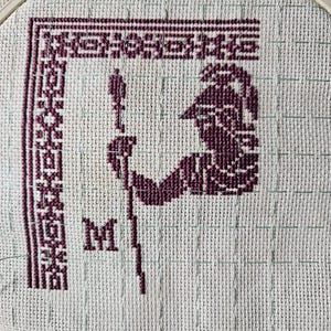 Goddess Minerva Counted Cross Stitch Ancient Roman Goddess of