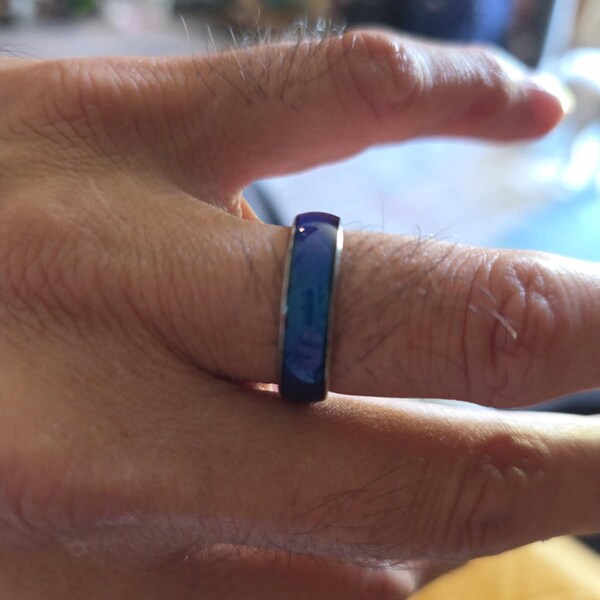 Gold Stainless Steel Mood Ring, Unique Gifts, Color Changing Ring ...