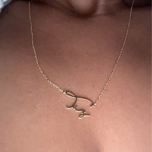 Name Necklace Gold, Nameplate Necklace 14k Solid Gold, Custom Name Jewelry, Gold Filled Name, Mama Necklace, Personalized Name Jewelry, AU20