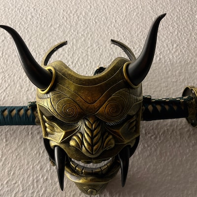 Samurai Assassin Demon Oni BB Gun Airsoft Mask, Halloween Costume ...