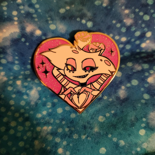 Hazbin Hotel - Love Angel Dust Enamel Pin Badge - Etsy