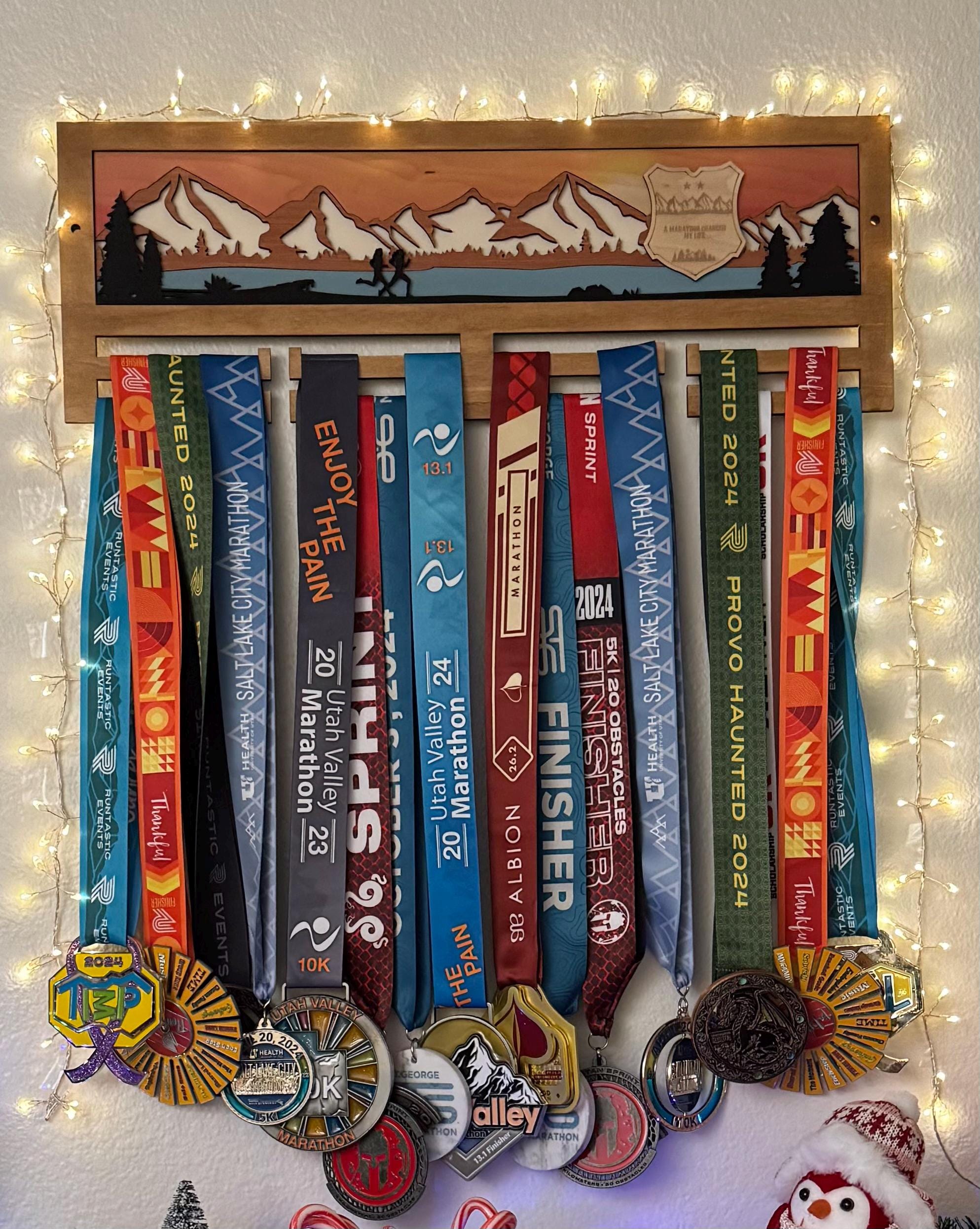 3D Medal Hanger, Couples Running Medal Hanger, Medal Display, Runners Medal Display, Running Medal Hanger, Medal Hanger