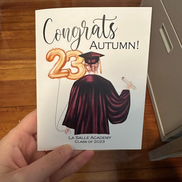 PERSONALIZED GRADUATION Card for Class of 2026 Congratulations Graduate ...