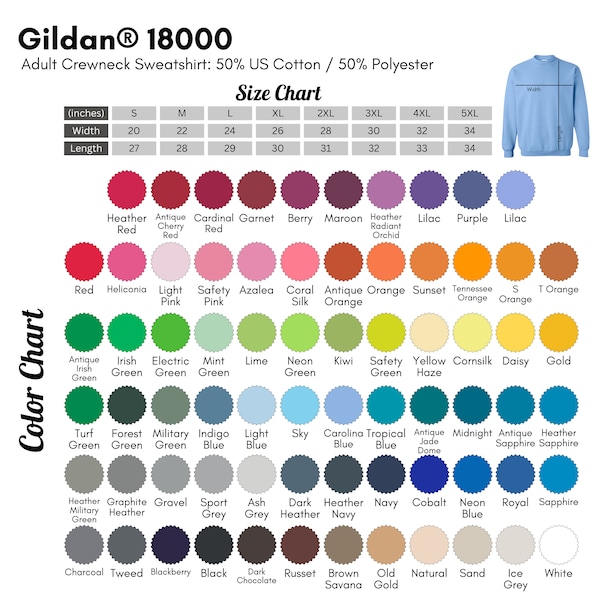 Sport-tek YST350LS Color Chart and Size Chart, Sport Tek YST350LS Youth ...