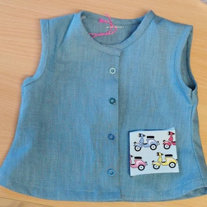 Boy Girl Button Vest Shirt Sewing Pattern/ Baby Toddler Kids - Etsy