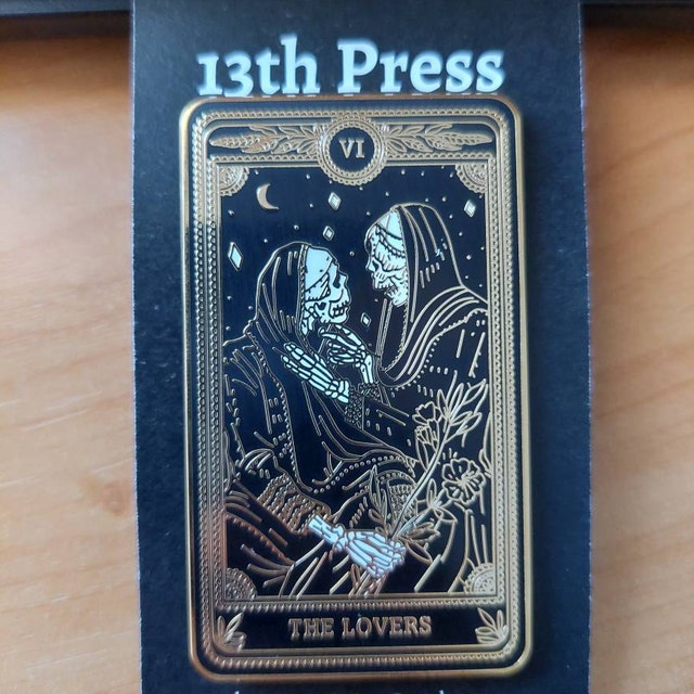 The Lovers - Hard-Enamel Marigold Tarot Pin - Etsy 日本